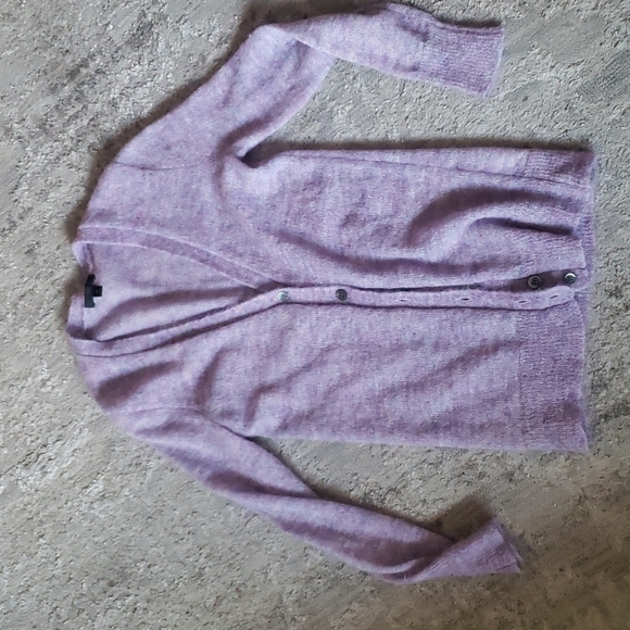 Jcrew lightweight mohair sheer boyfriend cardigan Academia Preppy Style - Picture 2 of 6